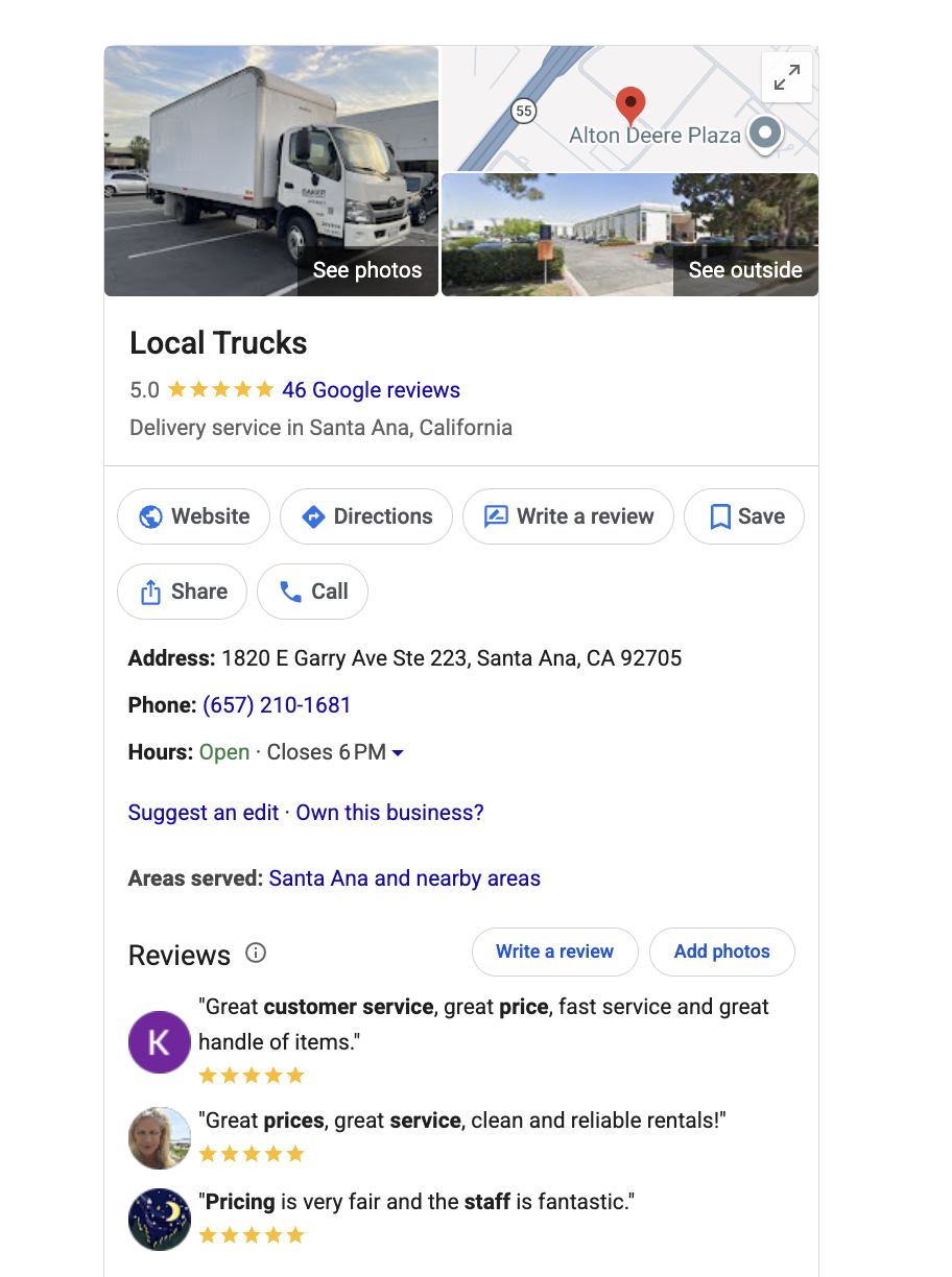 A Google Business Profile
