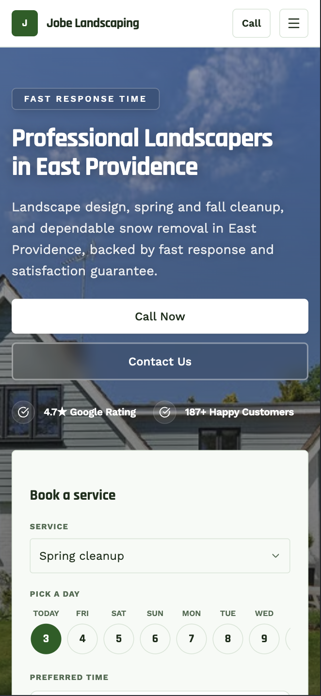 A live Jobsite on a phone